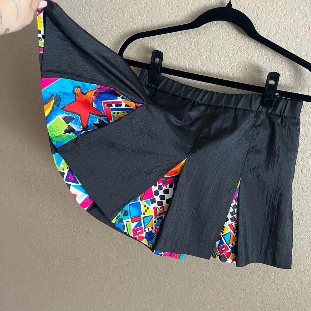 Vibrant 80’s 90’s Multicolor Skater Skirt